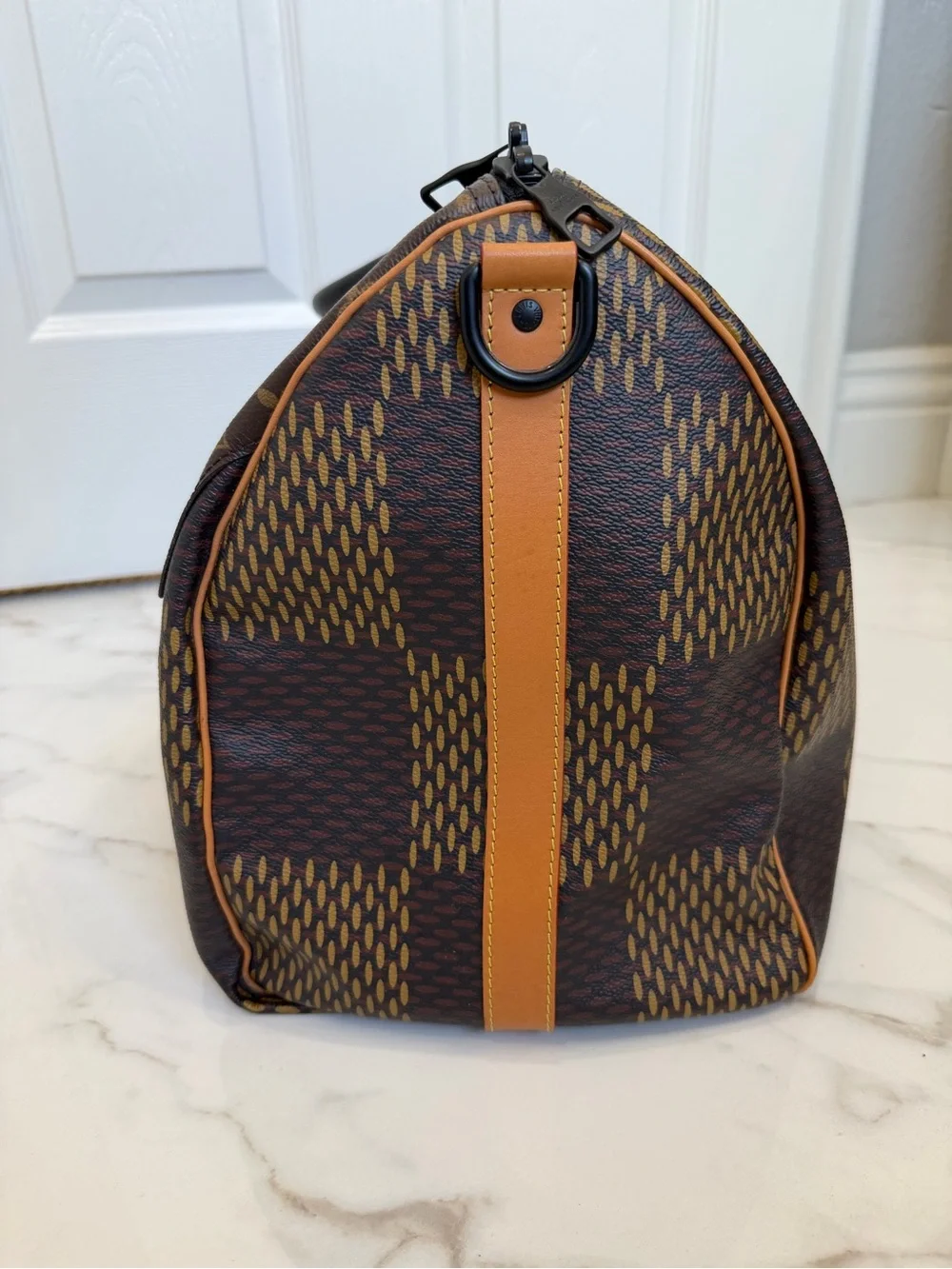 Louis Vuitton Keepall Bandouliere 50 Nigo Brown Damier Ebene Weekend Travel Bag